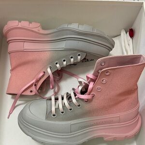 Alexander McQueen Pink and Gray Women's Sneakers